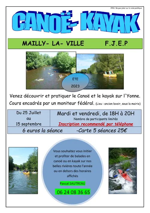 Canoe Kayak Mailly la Ville ete 2023.webp