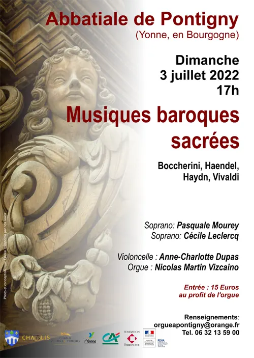 Concert musique baroque Orgue a Pontigny Abbaye 03 07 2022.webp