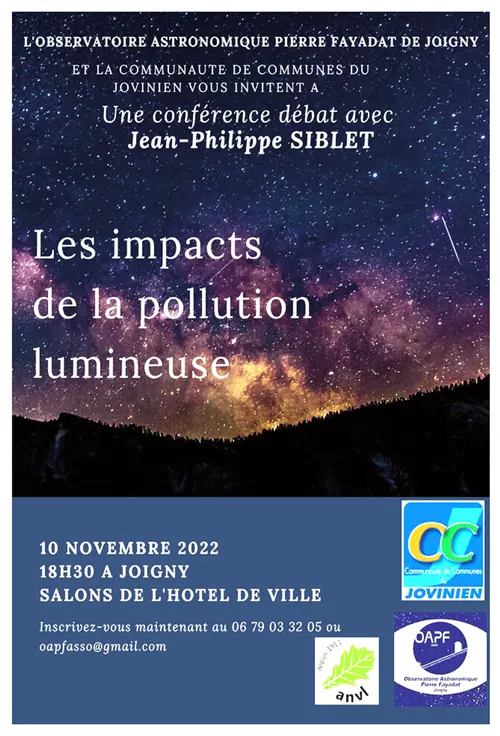 Conference Les impacts de la pollution lumineuse OAPF Joigny 10novembre2022.webp