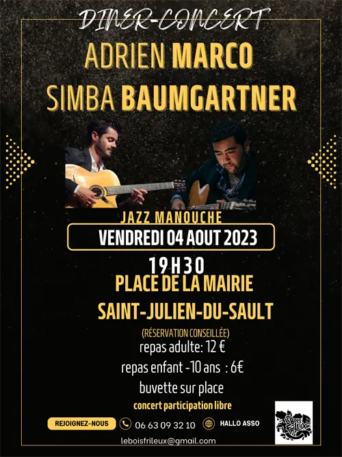 Diner concert jazz manouche St Julien du Sault 04 08 2023.webp