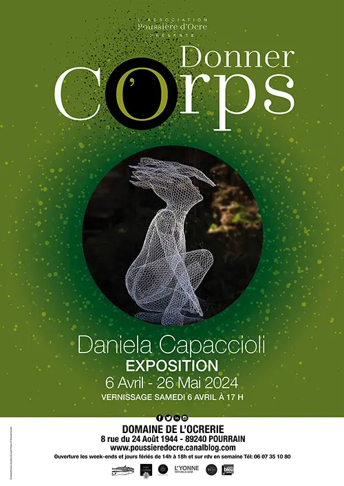Expo Daniela Capaccioli Poussiere d Ocre Pourrain avril mai 2024.webp