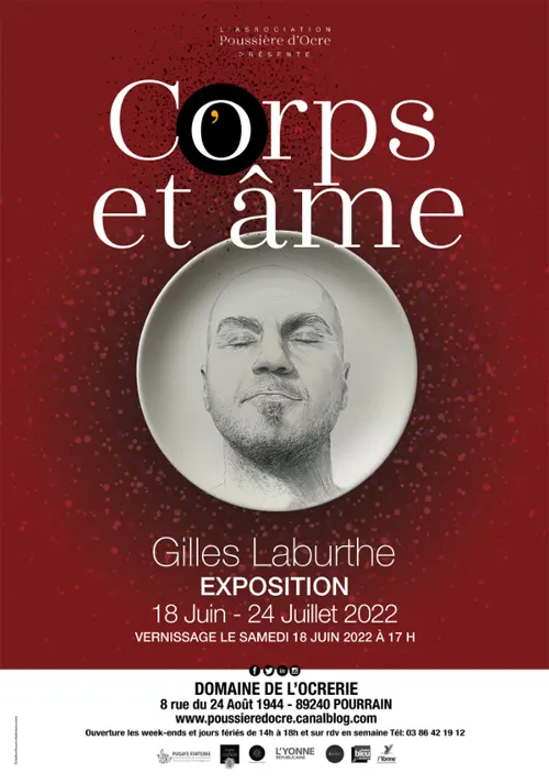 Exposition Corps et Ame Gilles Laburthe Domaine de l Ocrerie Pourrain juin juillet2022.webp