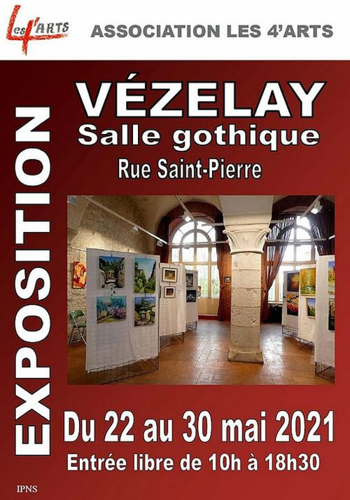 Exposition association LES 4 ARTS peintures sculptures vezelay 22au30mai2021.jpg