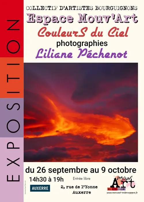 Exposition photos Couleurs du Ciel Liliane Pechenot MouvArt Auxerre Sept Oct 2022.webp