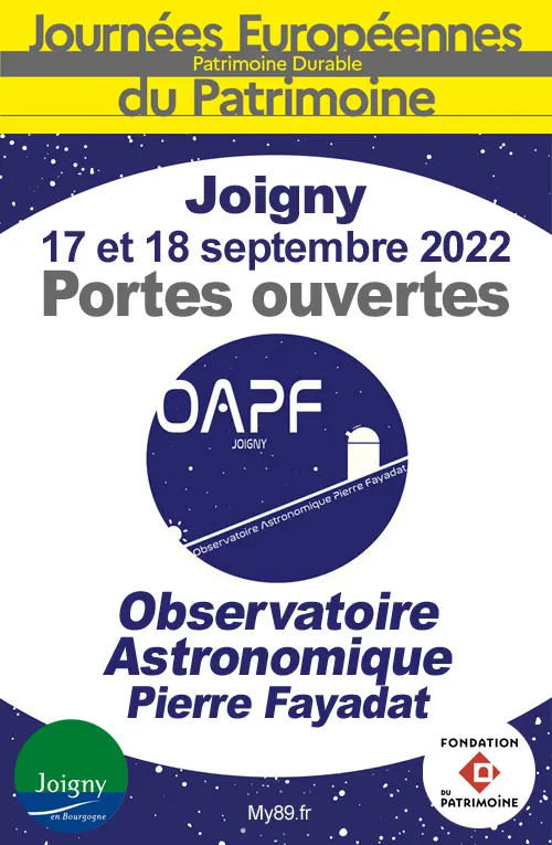 Journees du Patrimoine Observatoire Astronomique Pierre Fayadat Joigny 17 18sept2022 v3.webp