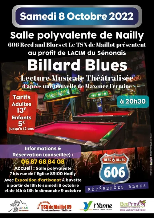 Lecture musicale theatralisee Billard Blues Nailly 8octobre2022.webp