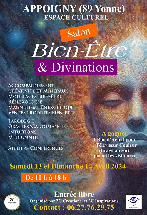 Salon Bien etre Divination Appoigny 13 14 avril 2024.webp