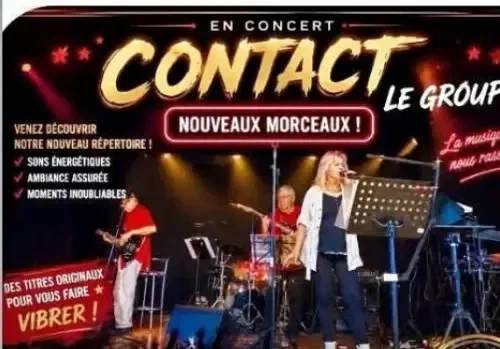 Apéro concert avec le groupe Contact – Aillant sur Tholon (Gare du tacot) (affiche de l’événement)