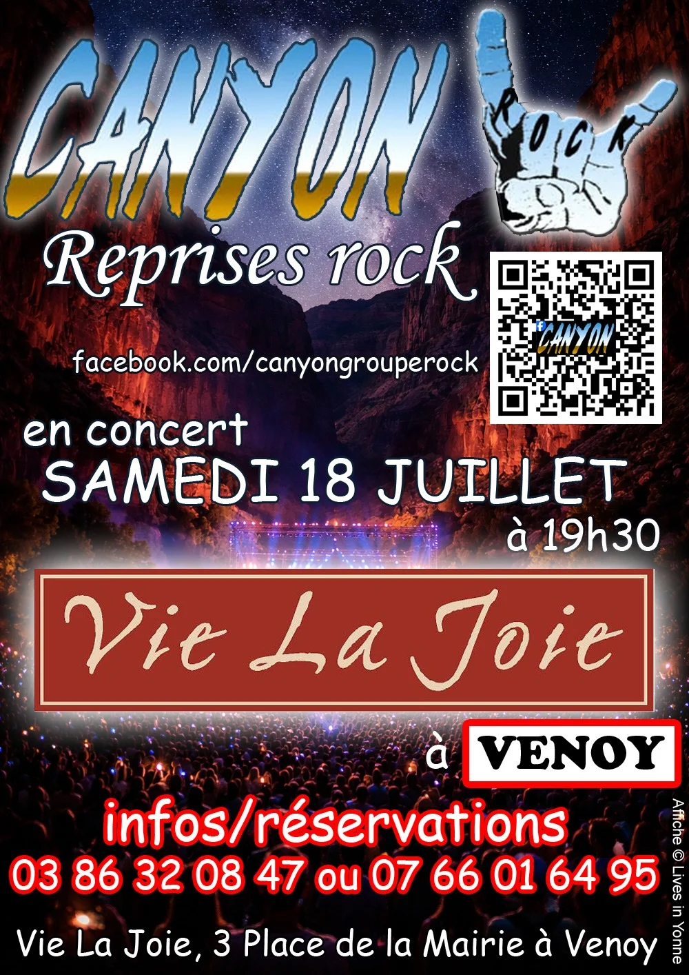 Apéro-Concert avec le groupe Canyon – Venoy (Le Vie la Joie) (affiche de l’événement)