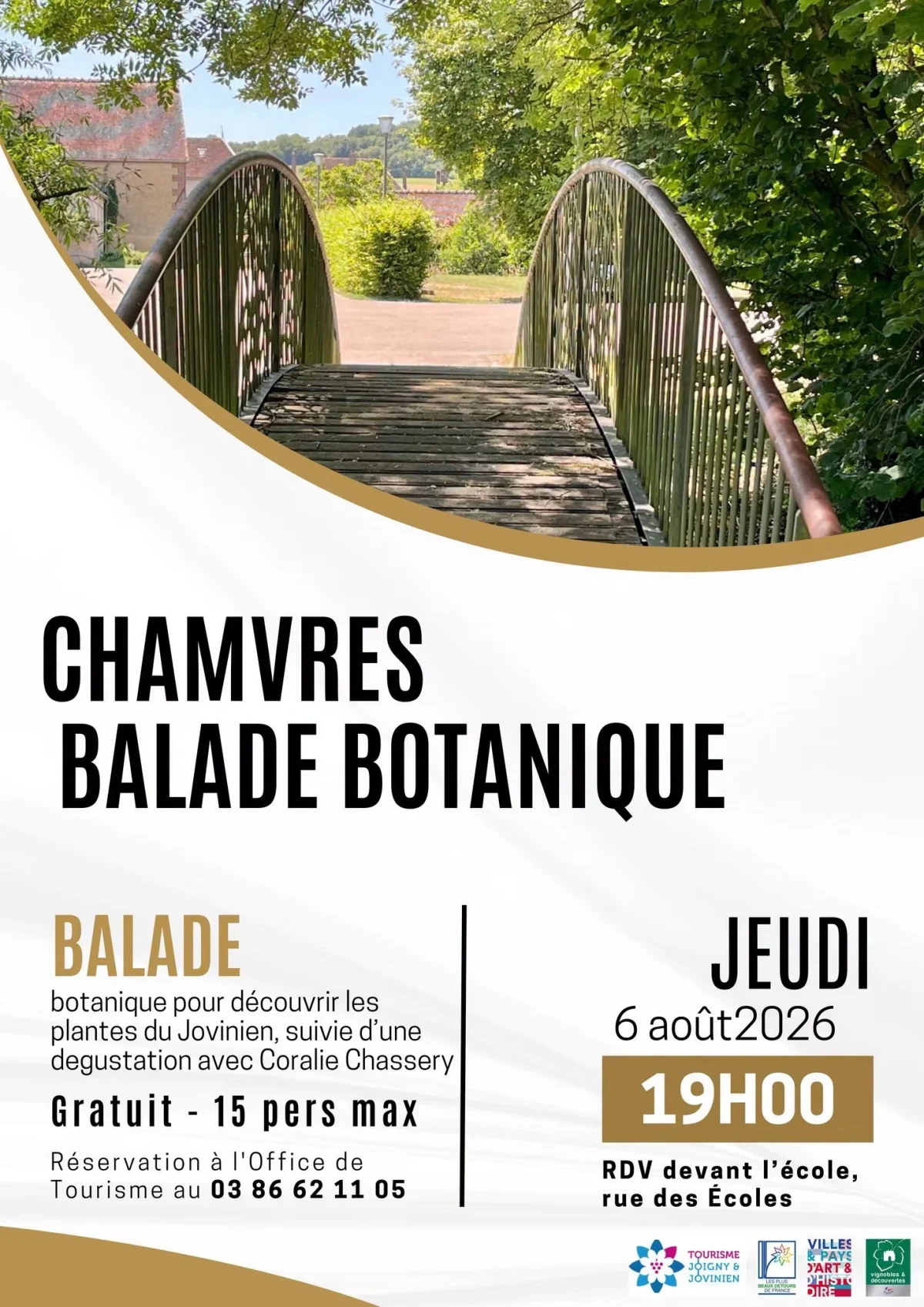 Balade botanique & dégustation – Chamvres (Place de l’école) (affiche de l’événement)