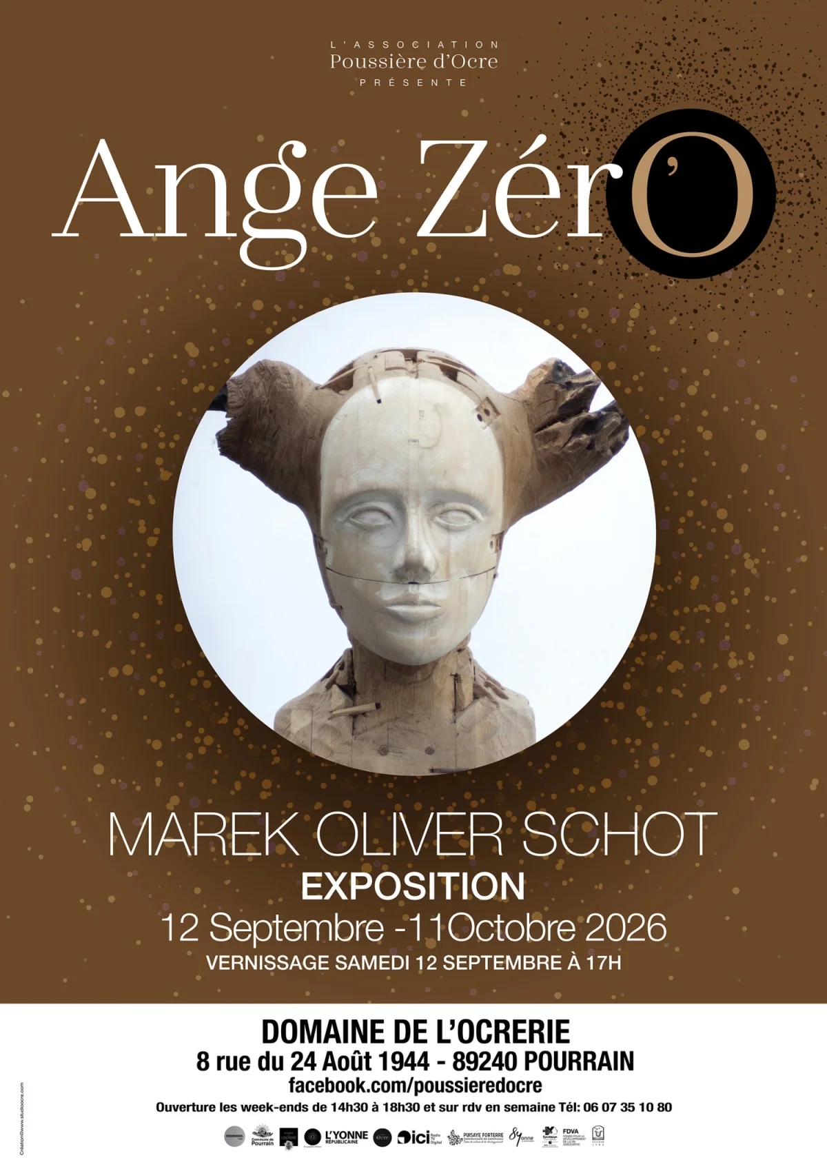 Exposition : "Ange-Zéro" par Marek Oliver Schot – Pourrain (Domaine de l'Ocrerie) (affiche de l’événement)