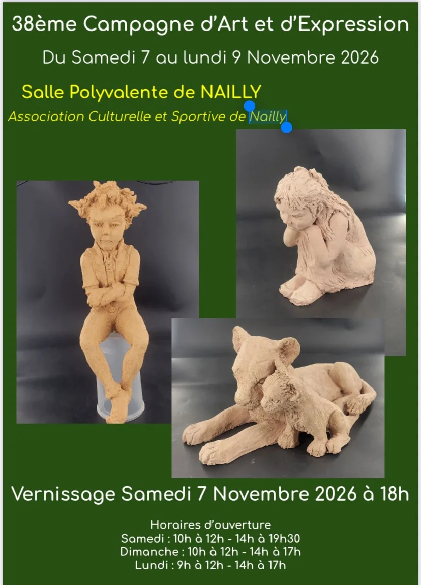 Exposition d’art et d’expression de Nailly – Nailly (Salle polyvalente) (affiche de l’événement)