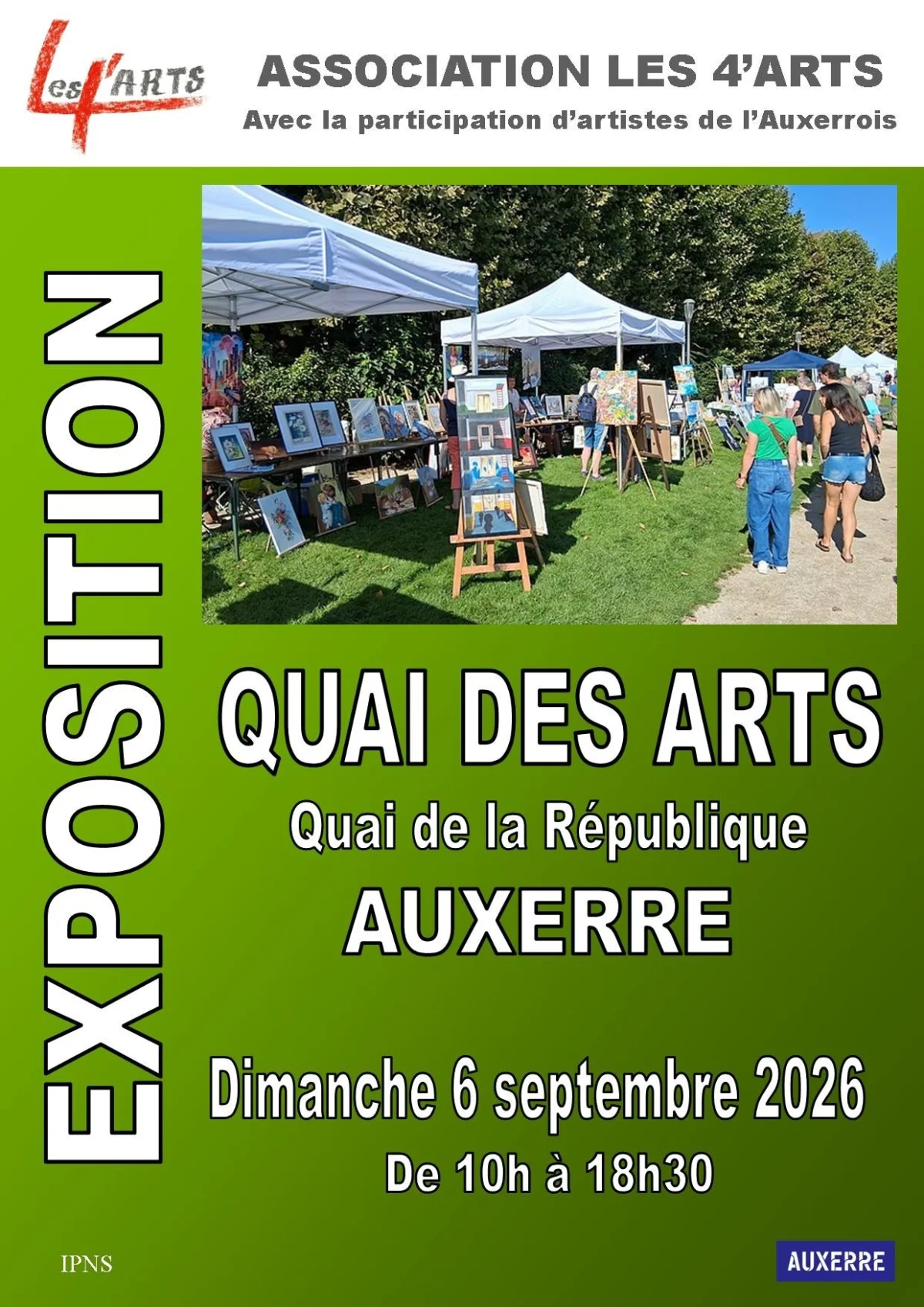 Le Quai des Arts (exposition) – Auxerre (Quai de la république) (affiche de l’événement)