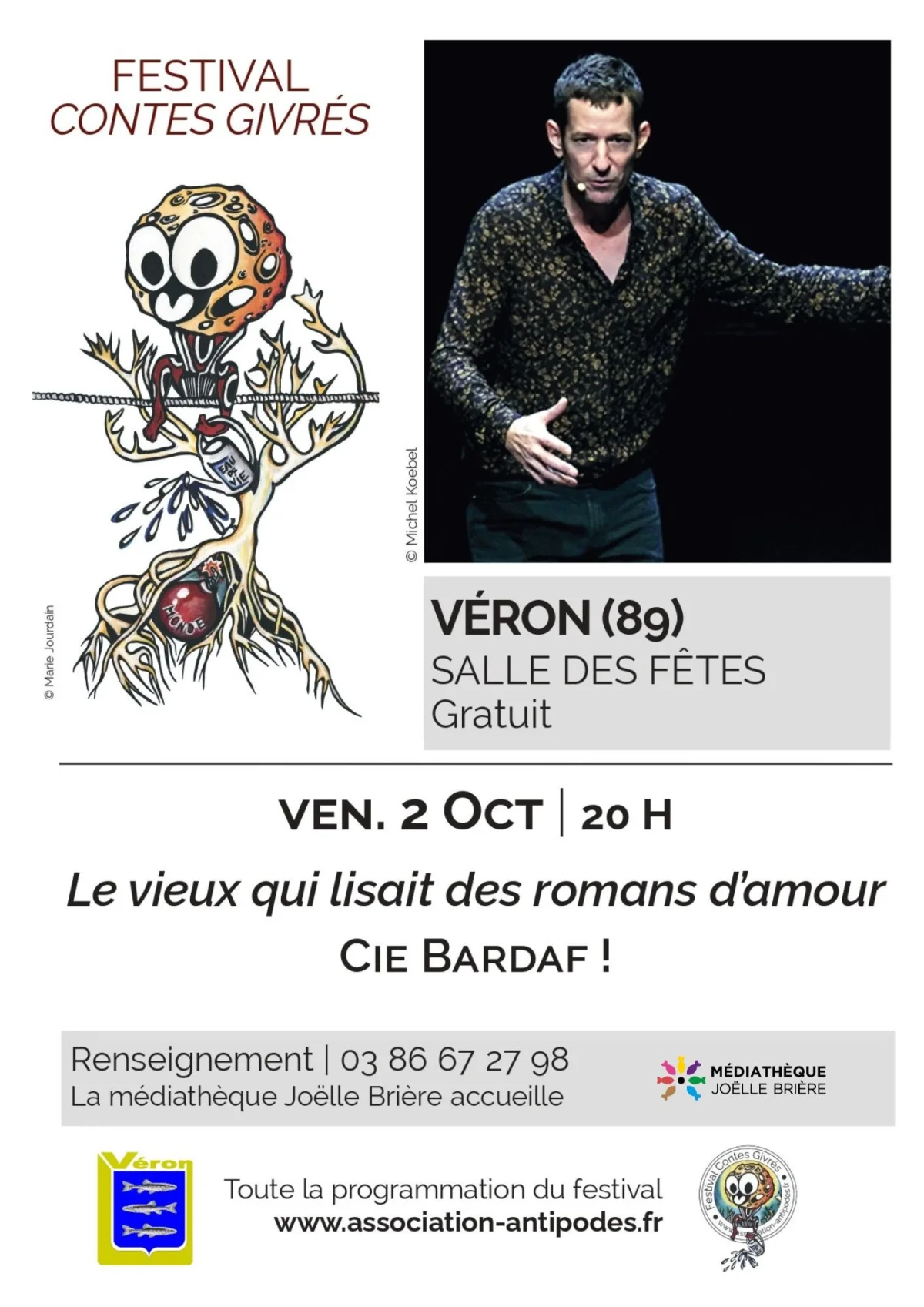 Le Vieux qui lisait des romans d'amour – Veron (Salle des fêtes) (affiche de l’événement)