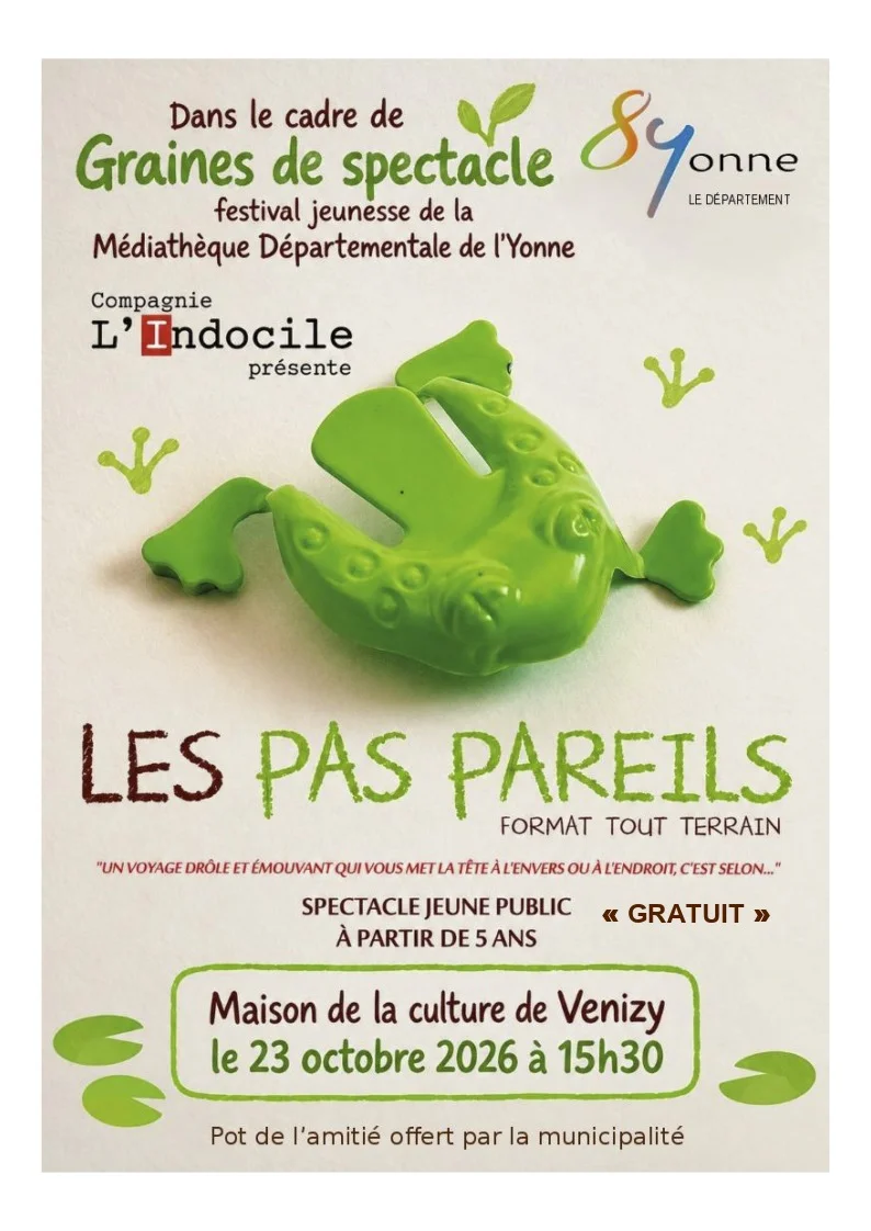 Les Pas Pareils - Spectacle jeune public – Venizy (Maison de la culture de Venizy) (affiche de l’événement)