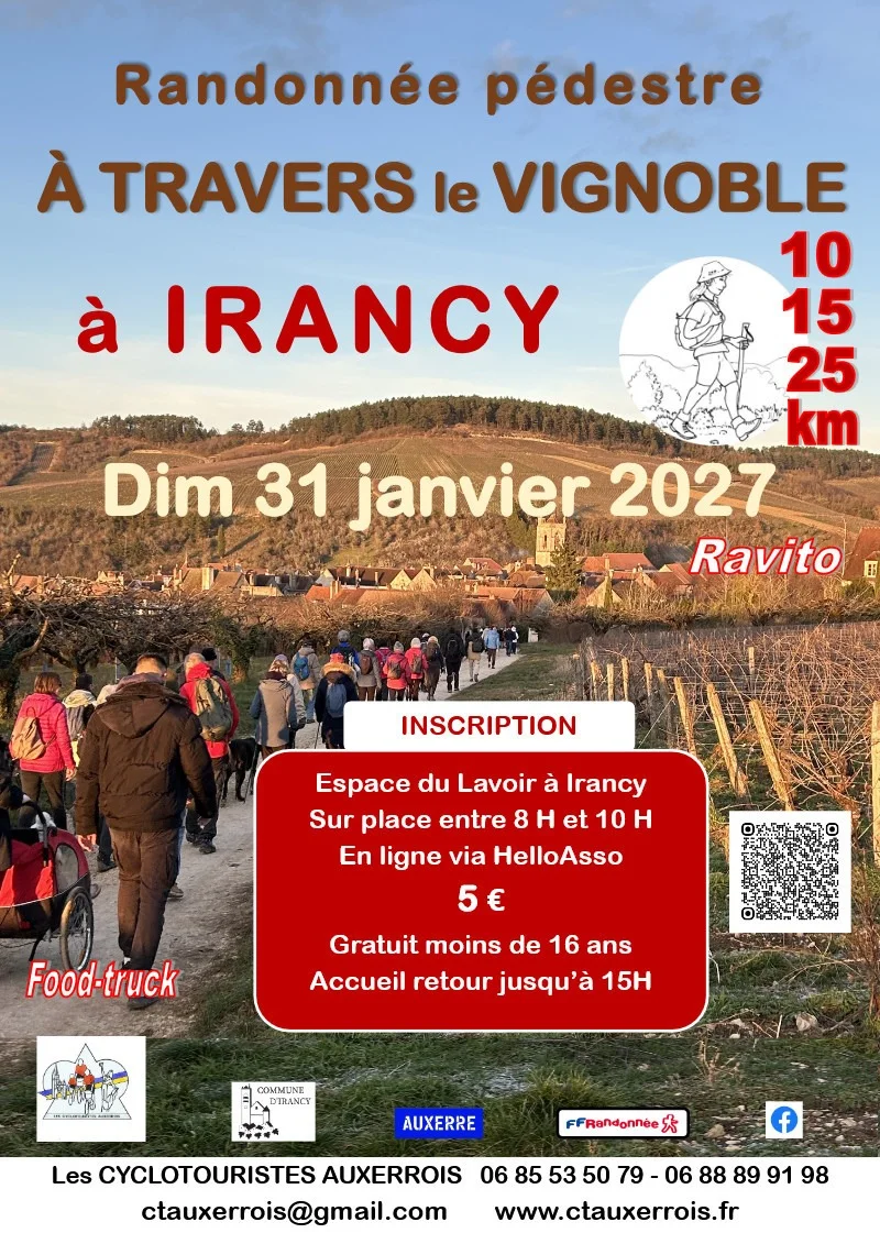 Randonnée pédestre "À travers le vignoble" à Irancy – Irancy (Espace du Lavoir) (affiche de l’événement)