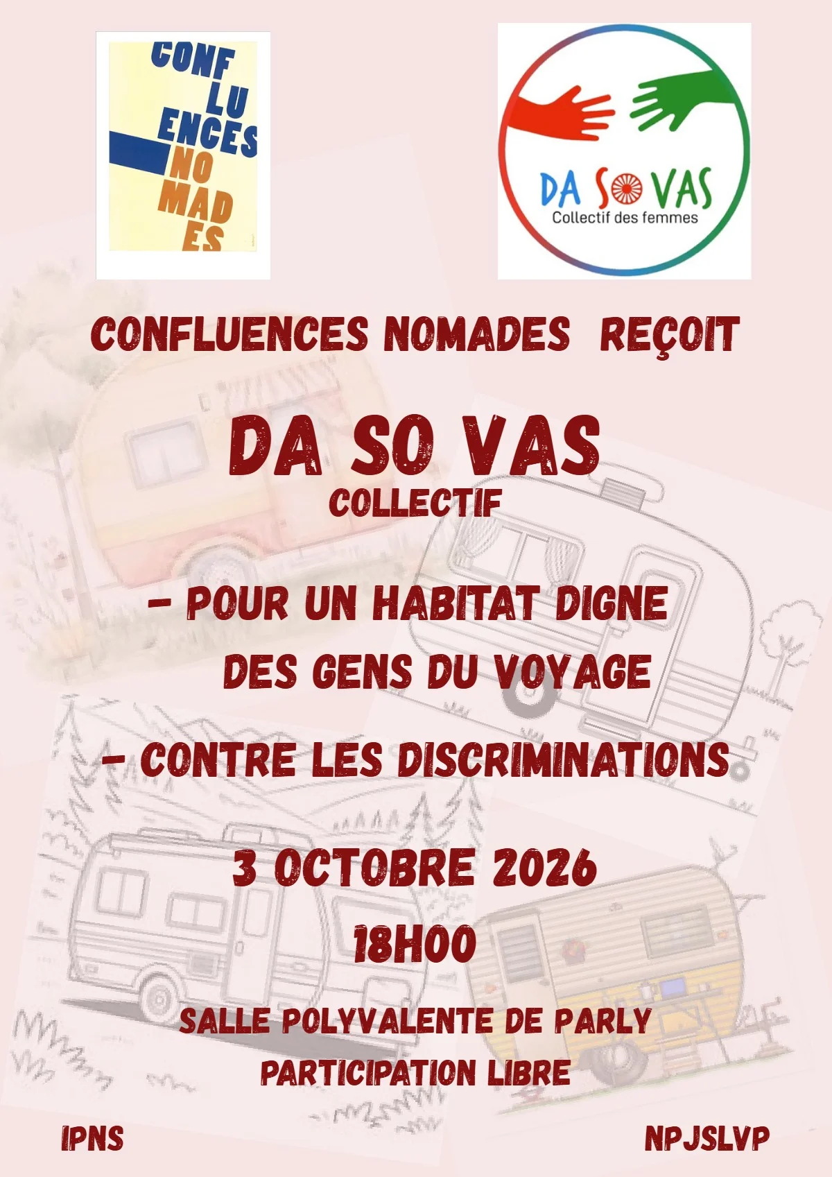 Rencontre avec des membres du collectif de femmes DA So Vas – Parly (salle polyvalente) (affiche de l’événement)