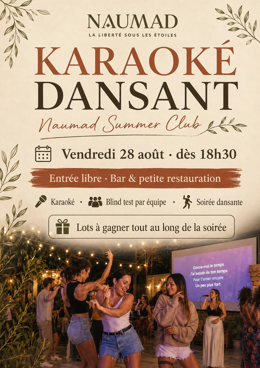 Soirée Karaoké - Naumad Summer club – Champignelles (Domaine Naumad) (affiche de l’événement)