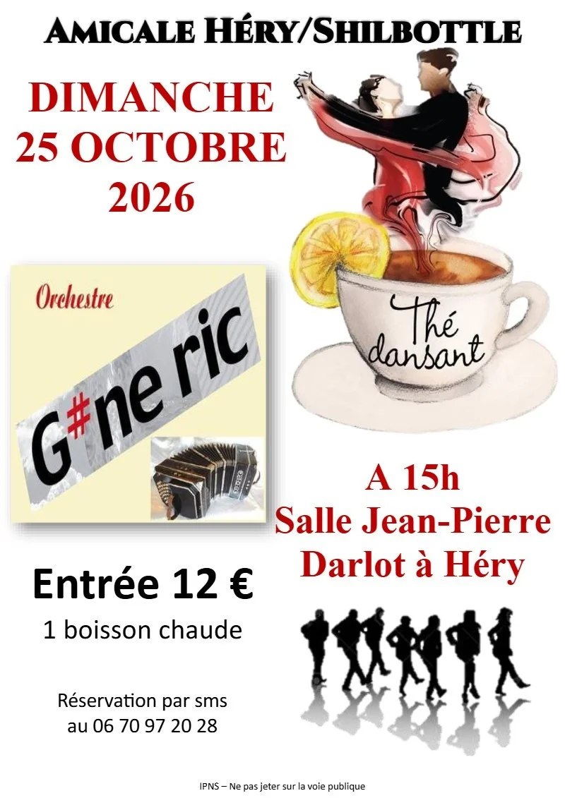 Thé Dansant – Hery (Salle Polyvalente Jean-Pierre Darlot) (affiche de l’événement)