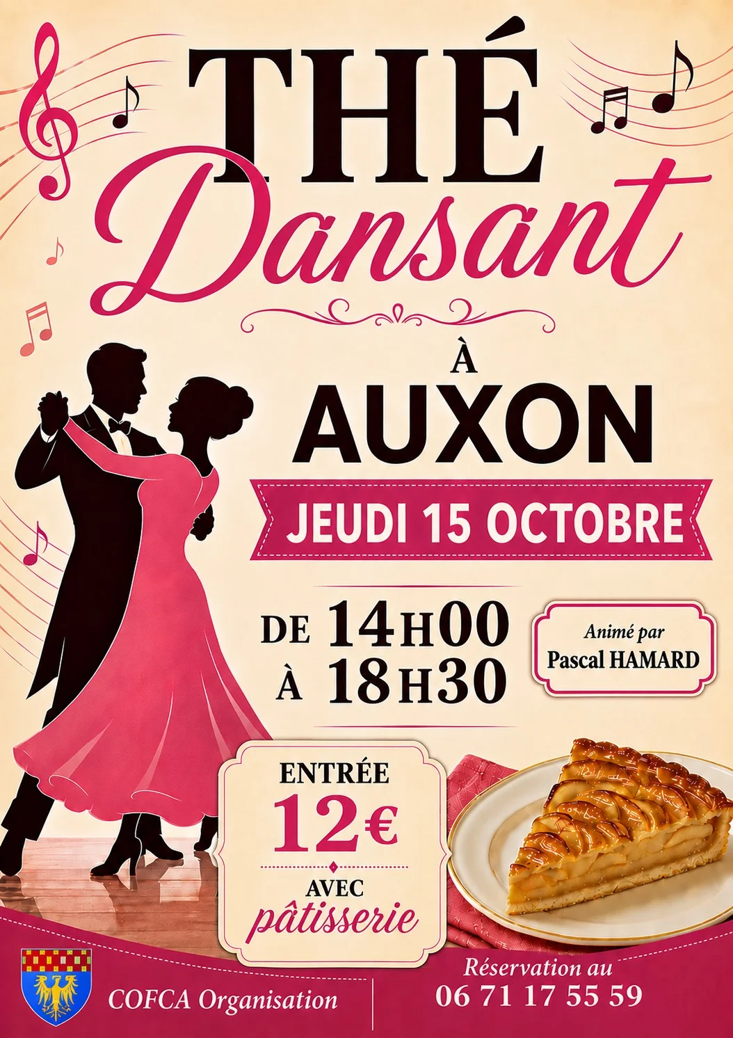 Thé-dansant – Auxon / Aube (Salle Socio culturelle) (affiche de l’événement)