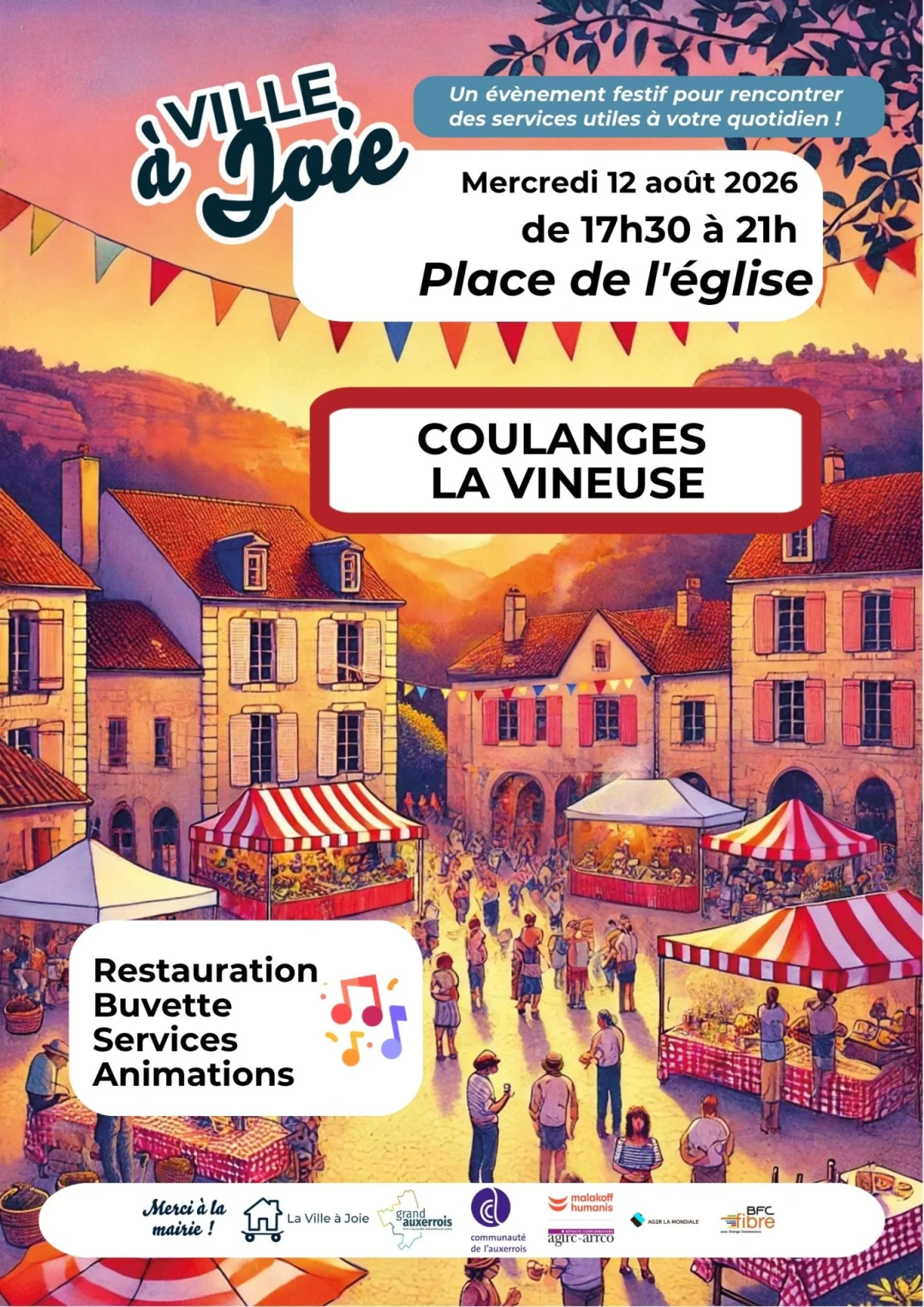 Ville à Joie à Coulanges-la-Vineuse – Coulanges-la-Vineuse (Place de l'Eglise) (affiche de l’événement)