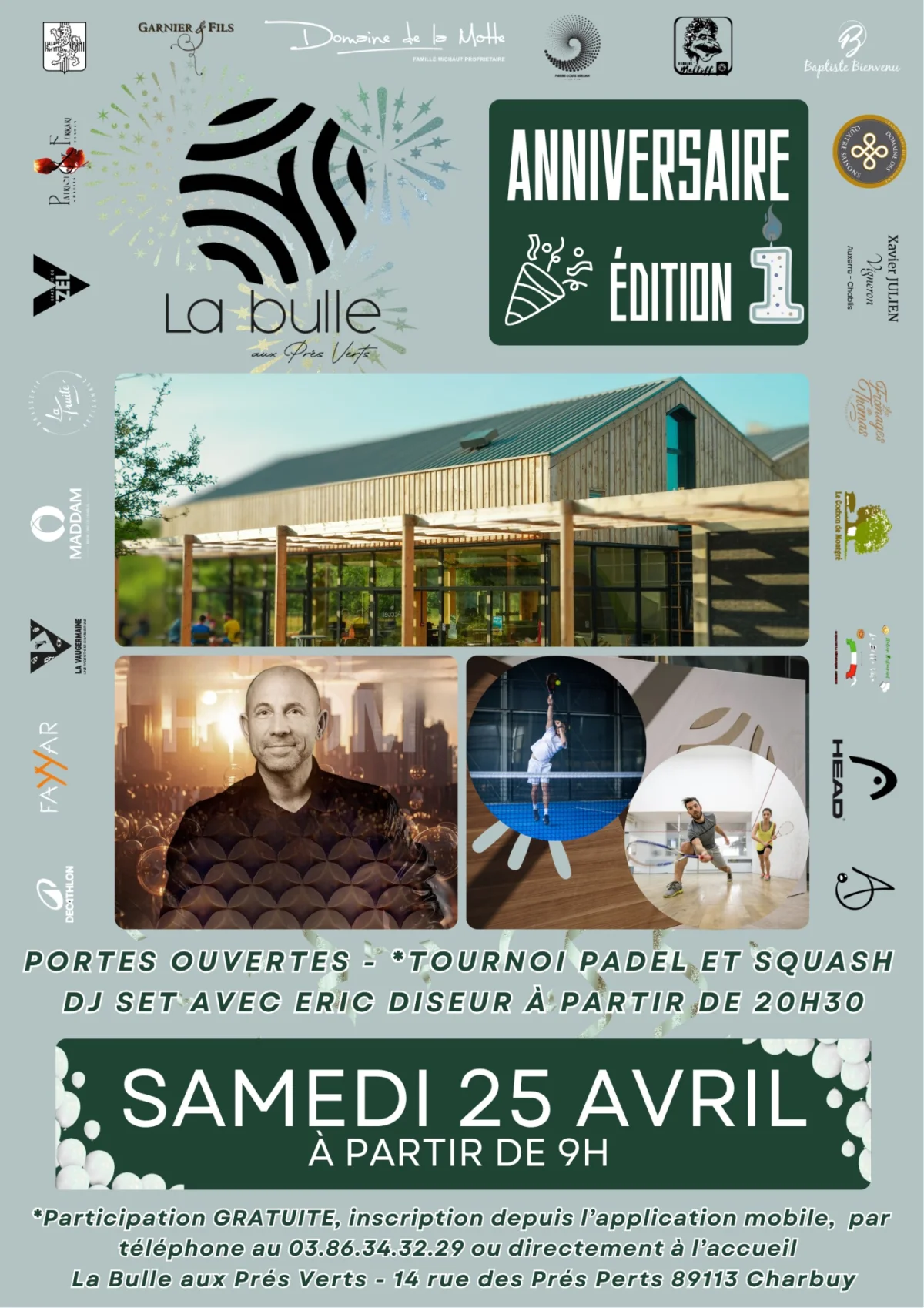 1 an de la Bulle aux Prés Verts – Charbuy (La Bulle aux Prés Verts) (affiche de l’événement)