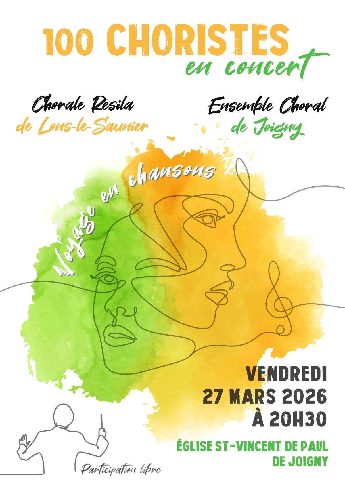 100 choristes pour un grand voyage musical à Joigny – Joigny (Église Saint-Vincent de Paul) (affiche de l’événement)