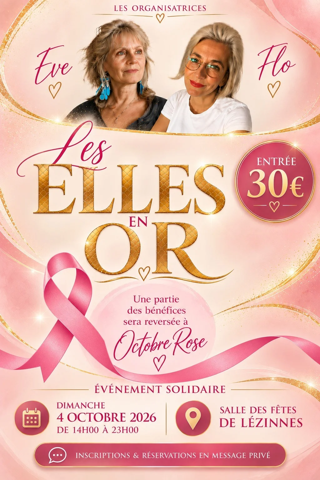 1ère édition "Les Elles en Or, Célébrons la femme dans toute sa richesse" – Lezinnes (Salle Polyvalente) (affiche de l’événement)