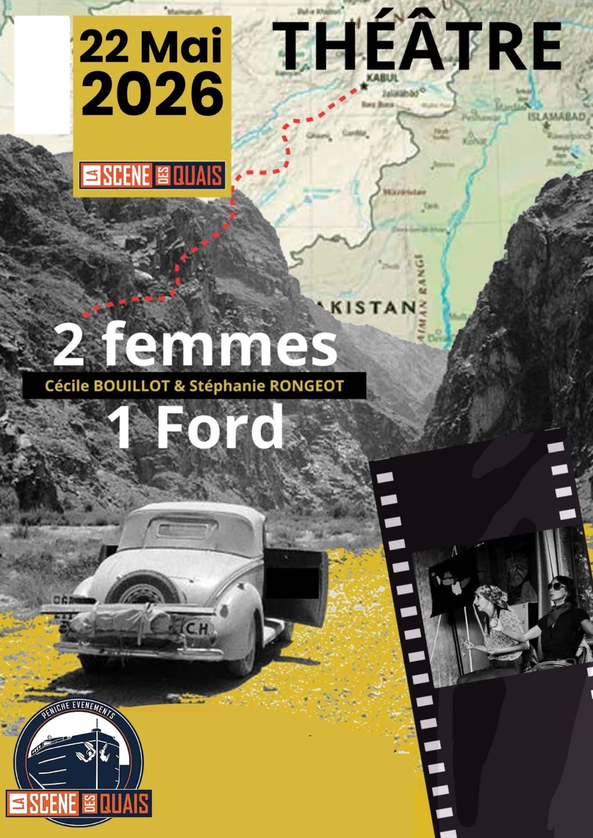 2 femmes 1 Ford – Auxerre (Théâtre La scène des quais) (affiche de l’événement)