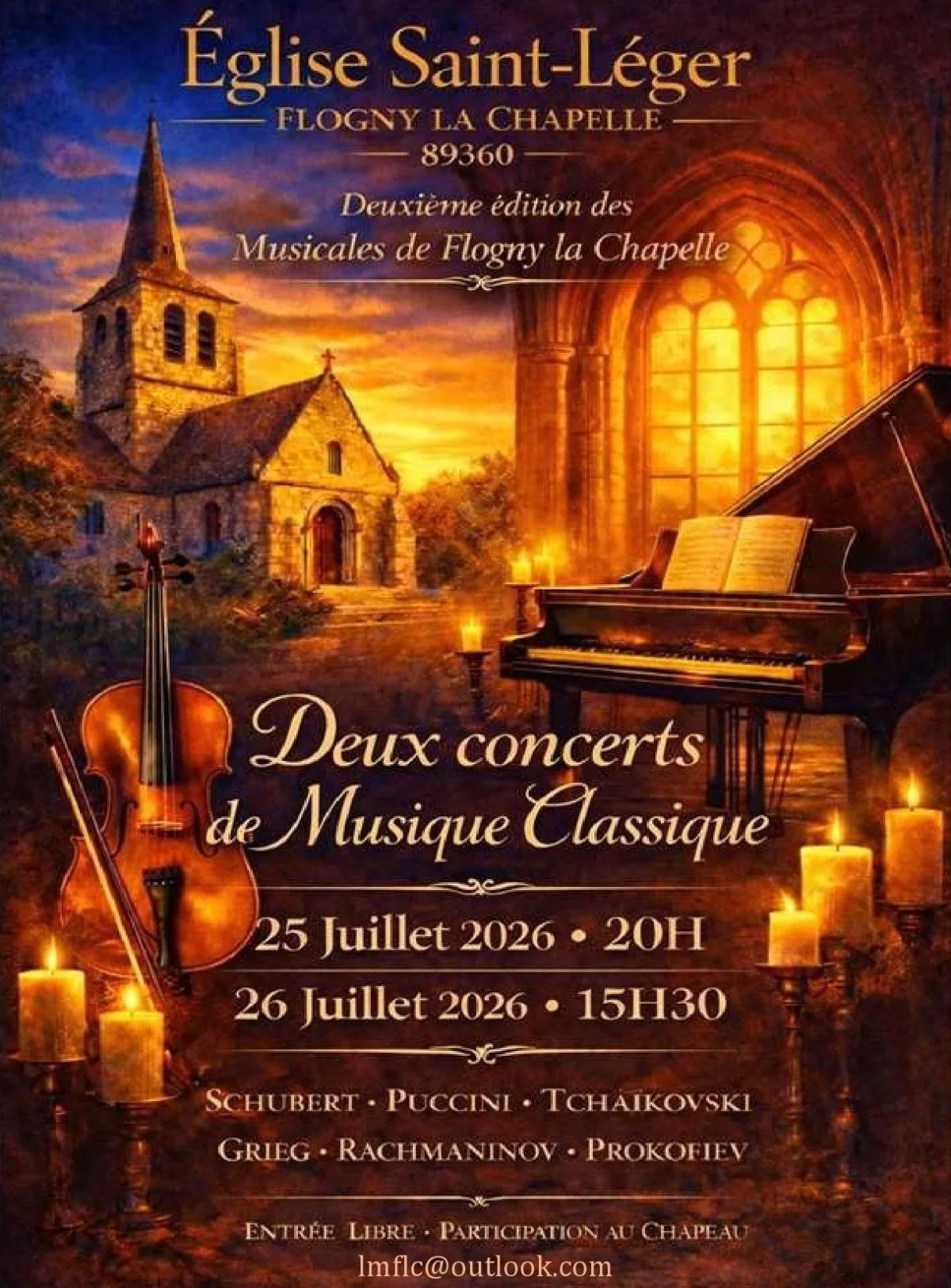 2ème édition des Musicales de Flogny La Chapelle – Flogny la Chapelle (Eglise Saint-Léger) (affiche de l’événement)
