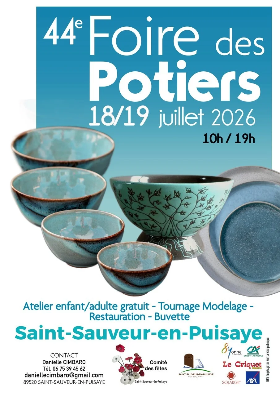 44ème Foire des Potiers – Saint-Sauveur-en-Puisaye (Centre) (affiche de l’événement)