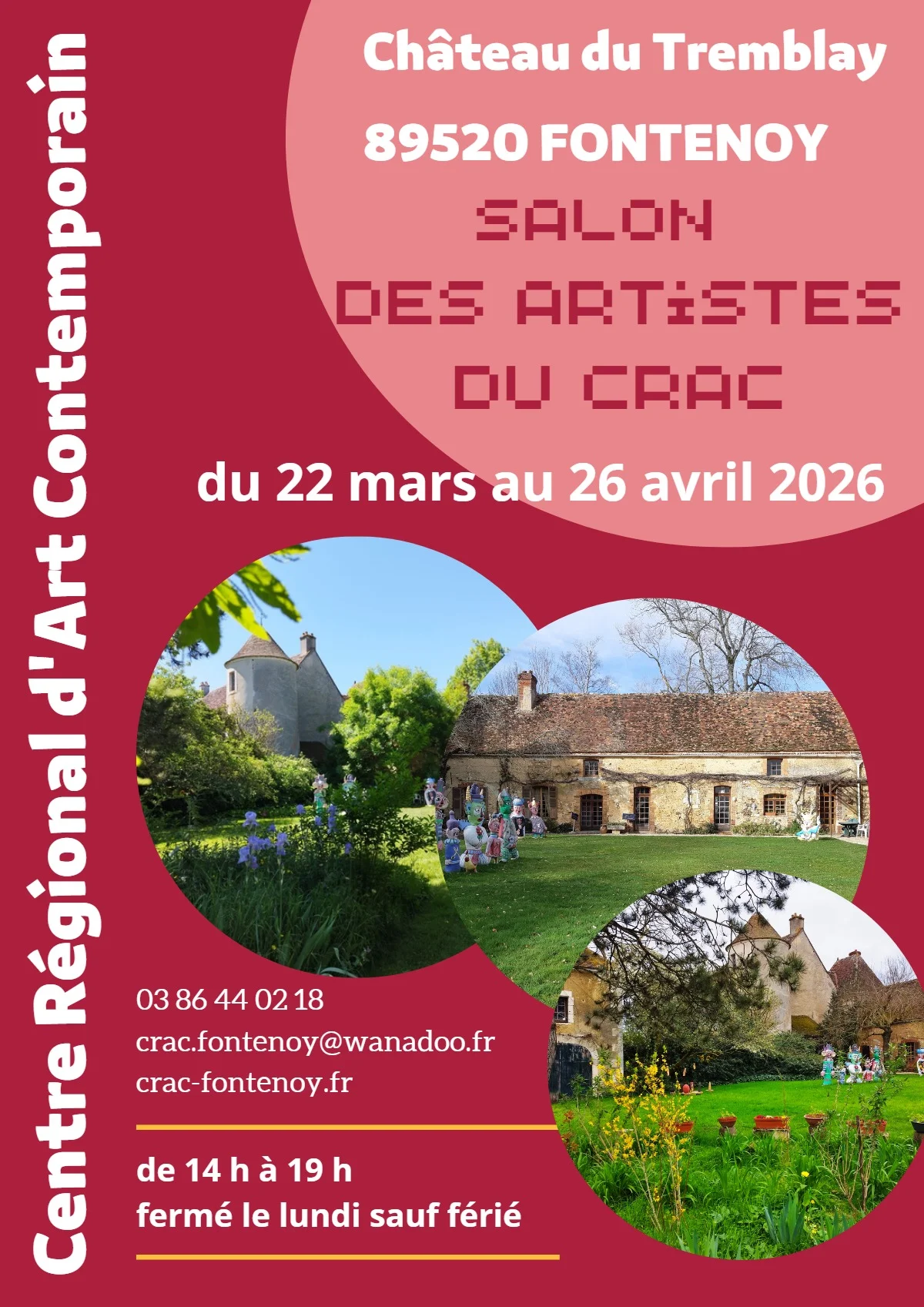 7ème Salon des Artistes du CRAC – Fontenoy (Centre Régional d'Art Contemporain / Château du Tremblay) (affiche de l’événement)