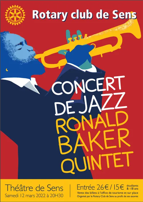 Concert de jazz avec Ronald Baker Quintet (au profit des oeuvres du Rotary Club de Sens) – Sens (Théâtre municipal de Sens) (affiche de l’événement)