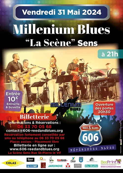 Concert avec Millenium Blues – Sens (La Scène) (affiche de l’événement)