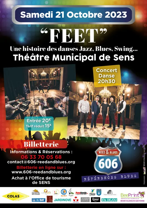 Concert-danse "Feet" : Une histoire des danses Jazz, Blues, Swing ! – Sens (Théâtre municipal) (affiche de l’événement)