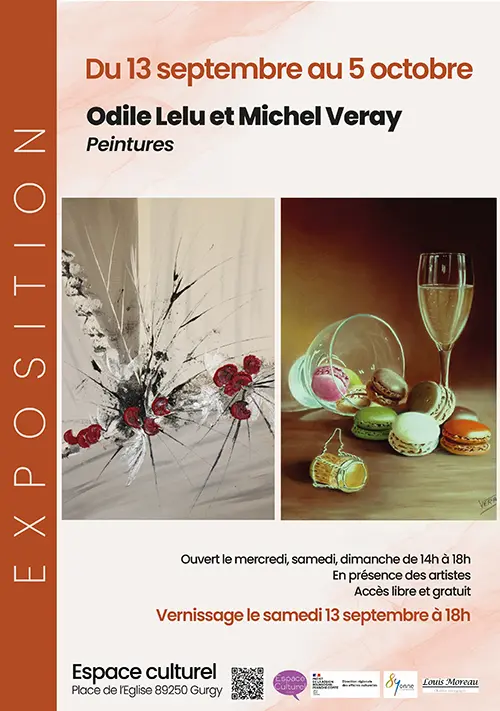 Expo Odile Lelu Michel Veray Gurgy 13 sept au 5 oct 2025.webp