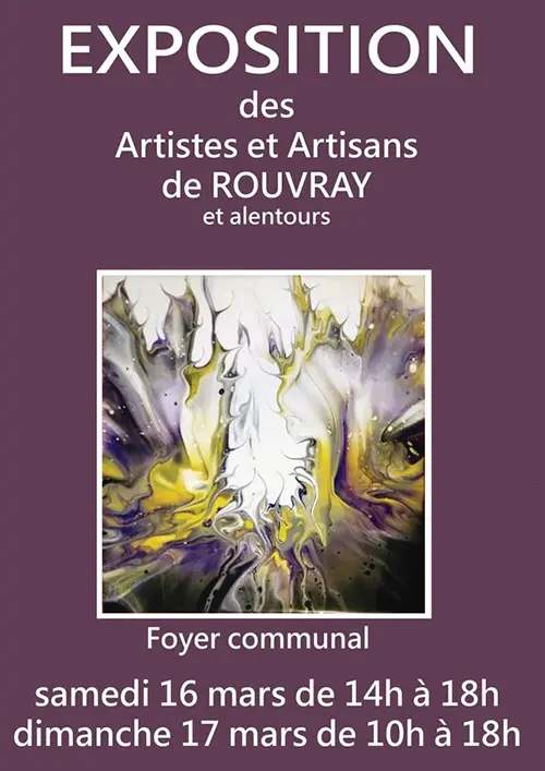 Exposition Artistes Artisans Rouvray 16 17 mars 2024.webp