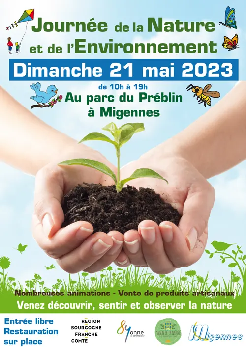 Journée de la Nature et de l'Environnement : Venez découvrir, sentir et observer la nature (nombreuses animations et vente de produits artisanaux) – Migennes (Parc du Préblin) (affiche de l’événement)