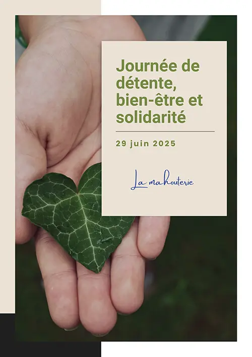 Journée de détente, bien-être et de solidarité (lutte contre le cancer) – Escolives-Sainte-Camille  (La Mahouterie) (affiche de l’événement)