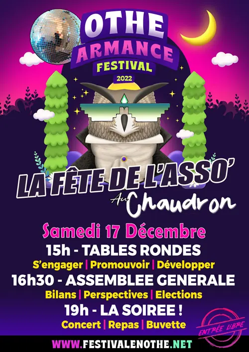 Othe Armance Festival / La Fête de l'Asso' au Chaudron : Tables rondes + Assemblée générale + Soirée concert – Auxon / Aube (Le Chaudron) (affiche de l’événement)