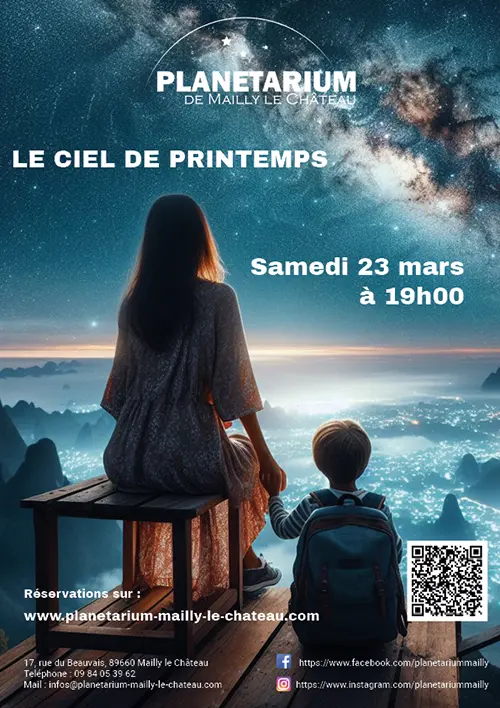 Séance de planétarium : Le ciel de printemps – Mailly-le-Château (Planétarium - Espace nature du Beauvais) (affiche de l’événement)