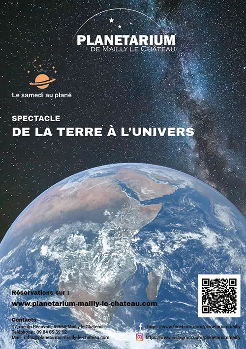 De la terre à l'univers – Mailly-le-Château (Planétarium - Espace nature du Beauvais) (affiche de l’événement)
