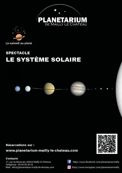 Le samedi au plané - Le système solaire – Mailly-le-Château (Planétarium - Espace nature du Beauvais) (affiche de l’événement)