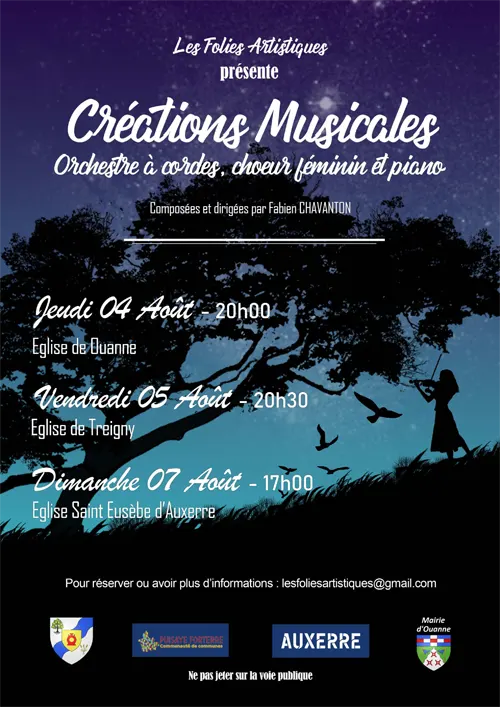 Les Folies Artistiques concerts creations musicales Ouanne 4 5 7aout2022.webp
