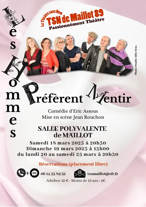 Les Hommes preferent mentir Le Theatre Sans Nom de Maillot mars2023.webp