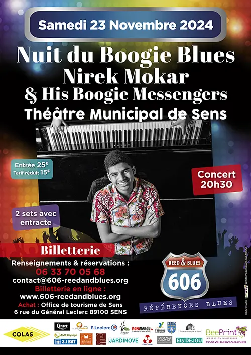 Nuit du Boogie Blues : Concert avec Nirek Mokar & His Boogie Messengers – Sens (Théâtre municipal) (affiche de l’événement)