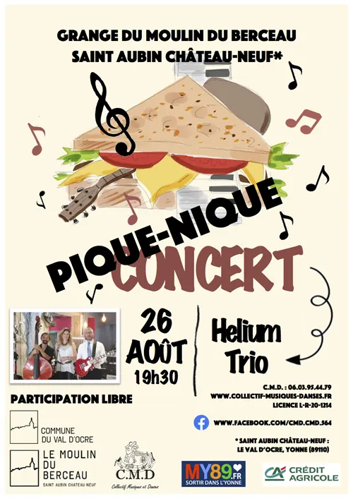 Pique Nique Concert Moulin du Berceau Saint Aubin Chateau Neuf 26 08 2022.webp