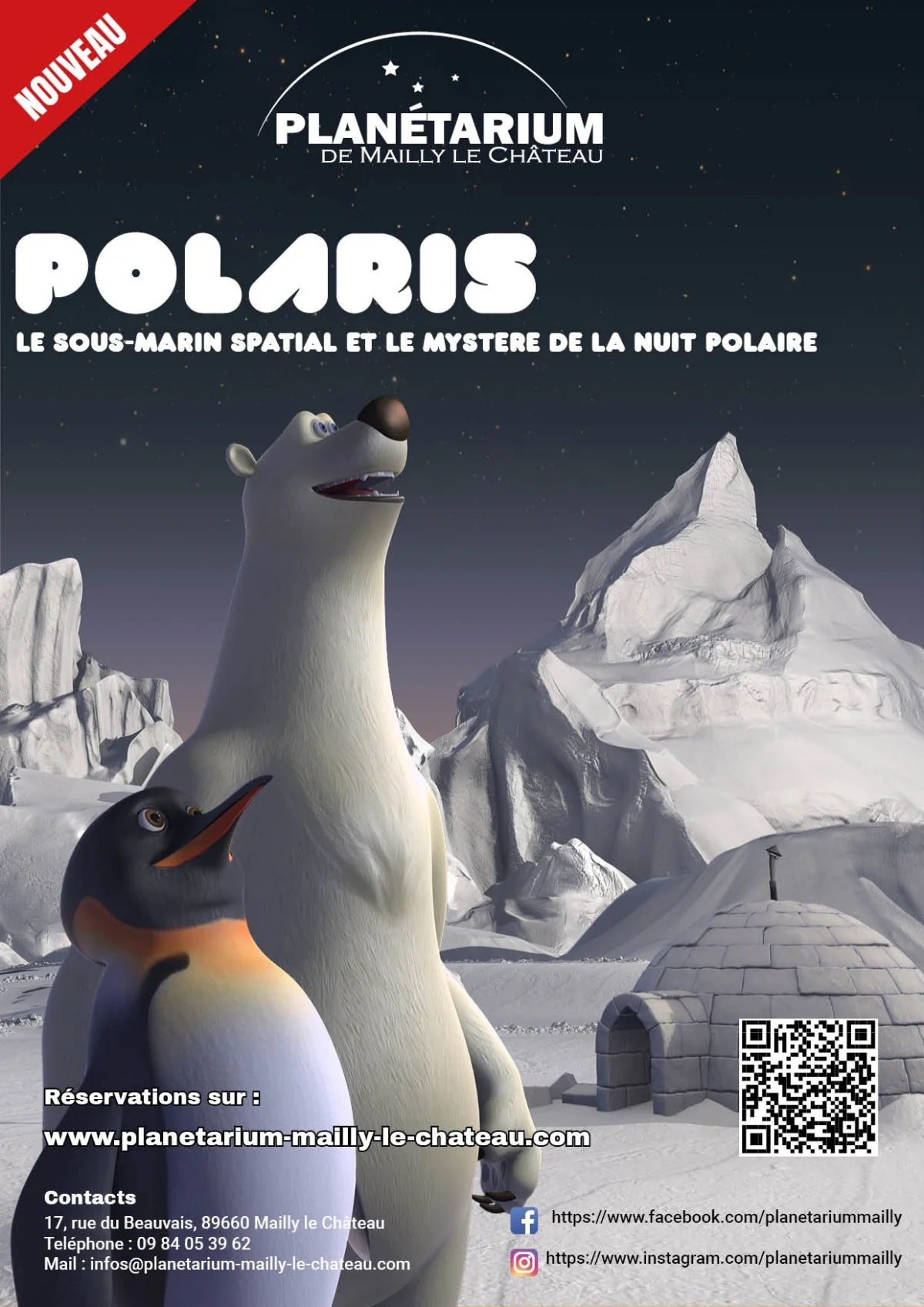 Polaris (le sous-marin spatial et le mystère de la nuit polaire) – Mailly-le-Château (Planétarium - Espace nature du Beauvais) (affiche de l’événement)