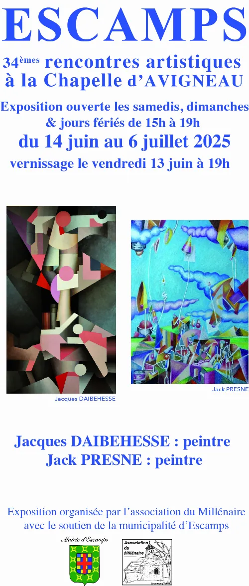 Rencontres Artistiques Escamps 14 juin au 6 juillet 2025.webp