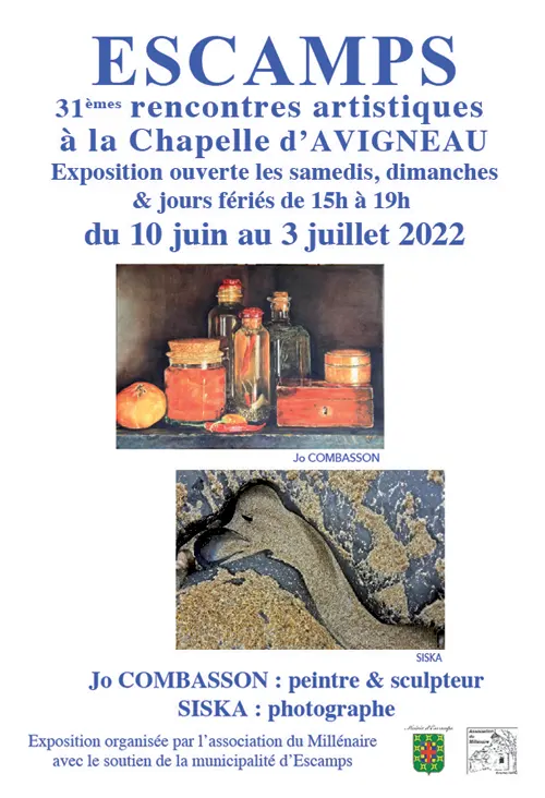 Rencontres Artistiques Escamps Exposition Jo Combasson Siska Chapelle Avigneau 2022.webp